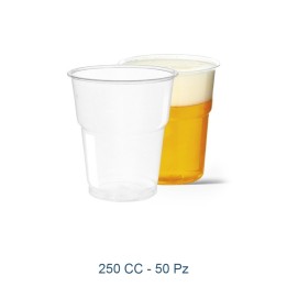 BICCHIERI PLASTICA CRISTAL 250 CC Pz 50