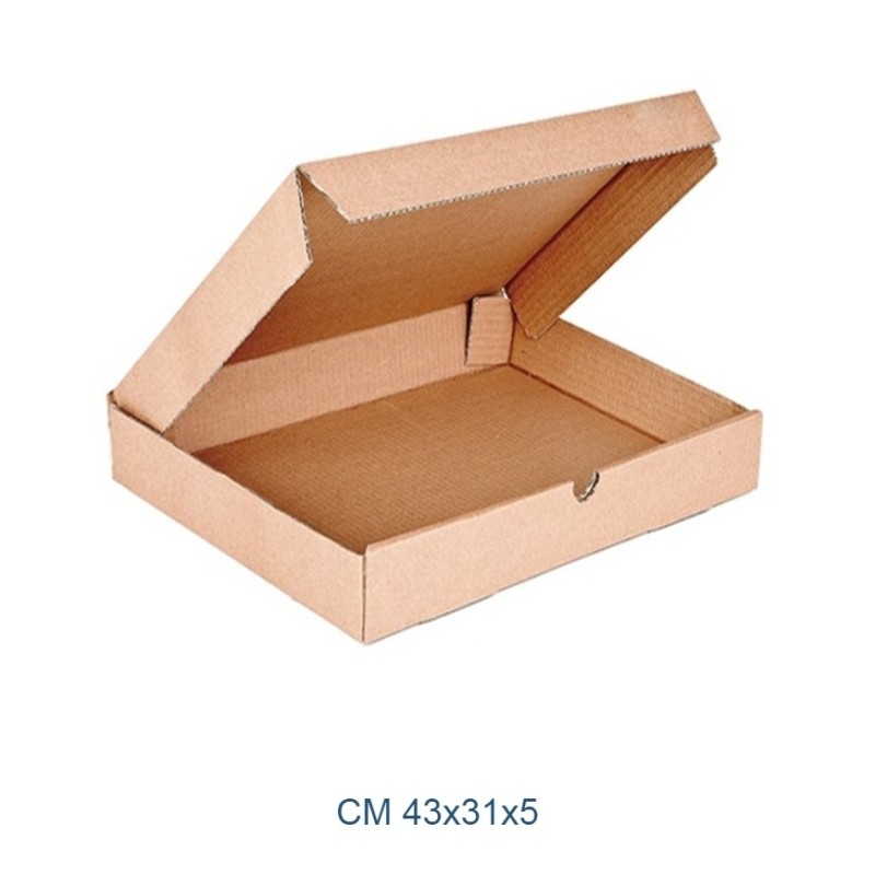 SCATOLA CARTONE FUSTELLATA PIATTA CM 43x31x5