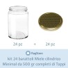 set 24 barattoli minimal più 24 capsule alveare