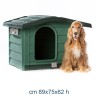 CUCCIA PER CANE BUNGALOW VERDE CM 89x75x62 H