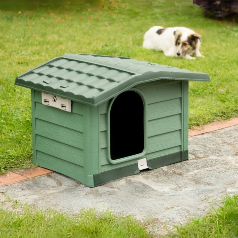 CUCCIA PER CANE BUNGALOW VERDE CM 89x75x62 H