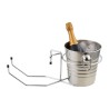 SUPPORTO DA TAVOLO PORTA SECCHIELLO CHAMPAGNE CM 18