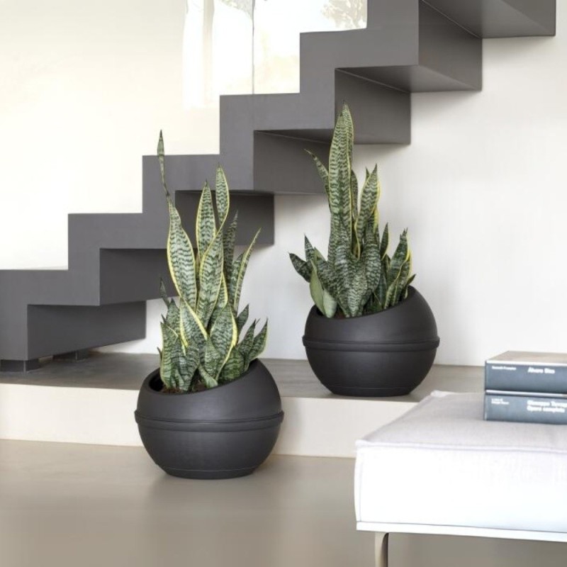 Vaso a Sfera per fiori cm 40 Grigio antracite - Bama | RagStore