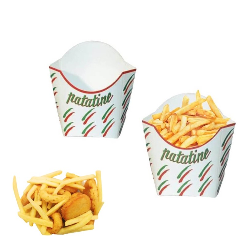 Astuccio Cartone per Patatine Fritte 8x13 cm - 100 Pz | RagStore