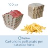 Astuccio Cartone per Patatine Fritte 8x13 cm - 100 Pz | RagStore