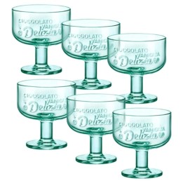 Coppa Dessert Graphica Green 28 cl: Eleganza e Stile per i Tuoi Dolci (6 Pezzi)