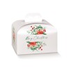 Scatola Panettone Natale Merry Christmas 24x24x13 - Confeziona il tuo regalo perfetto!