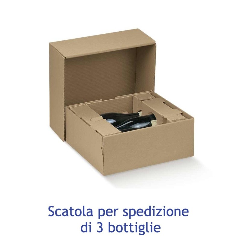 Scatola Spedizione 3 Bottiglie | Imballo Sicuro e Veloce - RagStore