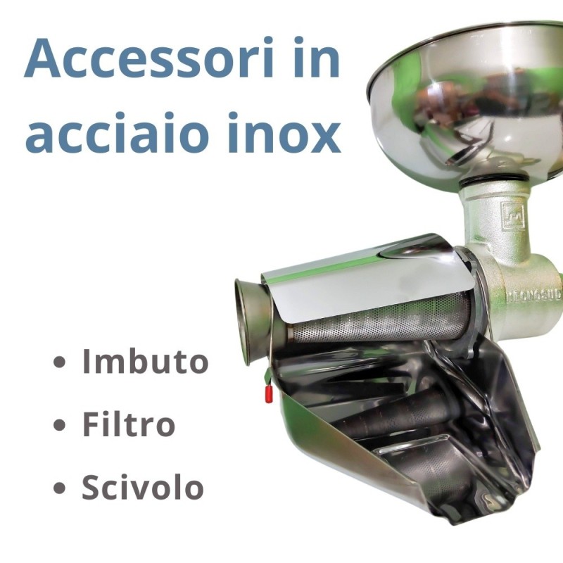 Accessorio passapomodori Mecnosud per motore elettrico 0,5 e 1 Hp