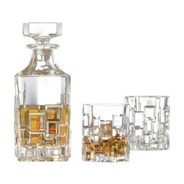 Set whisky Etna RCR 7 pezzi con 6 bicchieri da whisky e bottiglia in vetro trasparente, design elegante per degustazione
