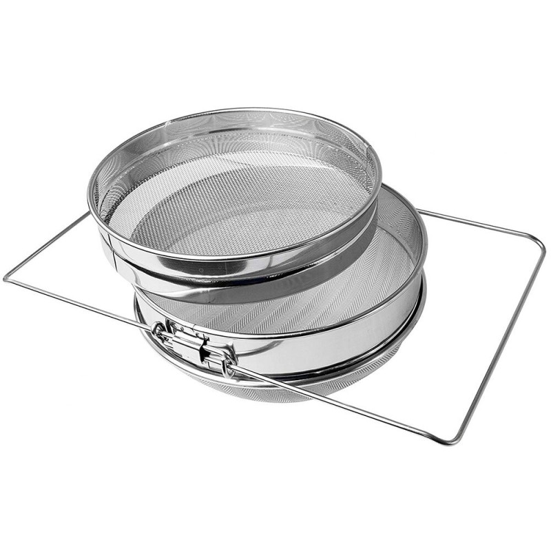 Filtro doppio per miele con supporto estensibile