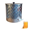 Maturatore miele in acciaio inox da 50 kg con rubinetto frontale in plastica