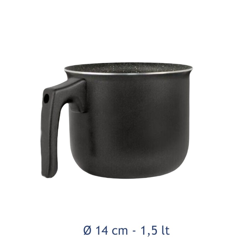 Bollilatte alluminio antiaderente induzione Bio Stone 14 cm - 1,5 lt