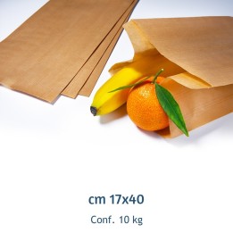 SACCHETTI PANE KRAFT AVANA CM 17x40 Kg 10