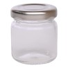 Kit di barattoli in vetro trasparente da 40 ml con coperchio argento, pratici per segnaposto eleganti