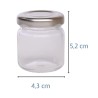 Barattolini in vetro con tappo argento da 40 ml per confezioni monodose e decorazioni per matrimoni
