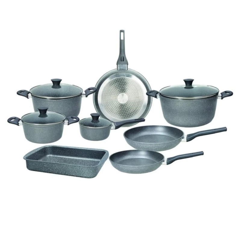 BATTERIA PENTOLE GRANCUCINA PHAETRA STYLE 12 PZ INDUZIONE