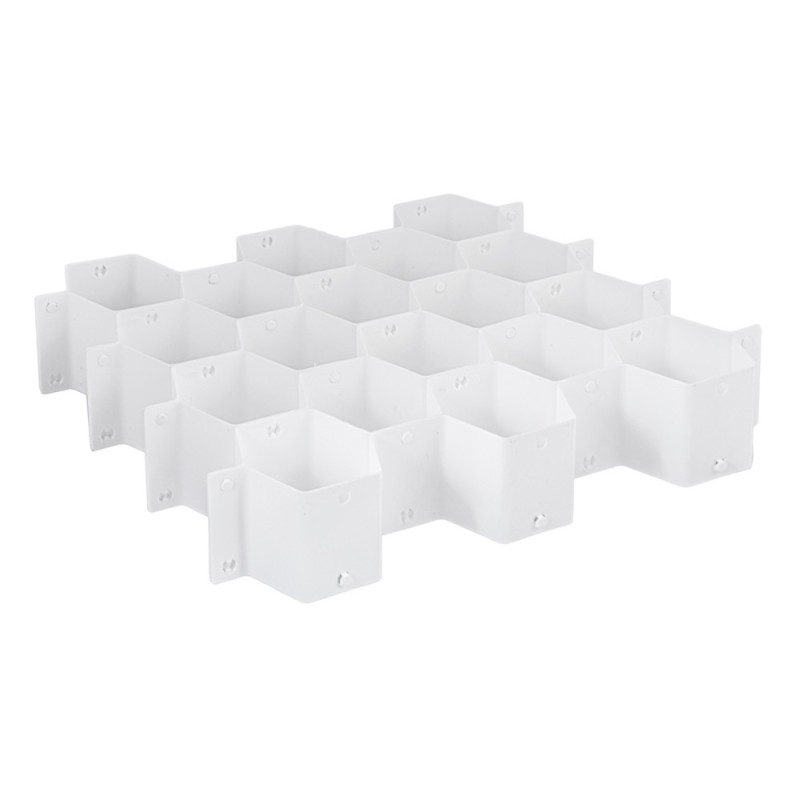 DIVISORI COMPONIBILI ESAGONALI PER CASSETTI 34x6,5 CM - 8 Pz