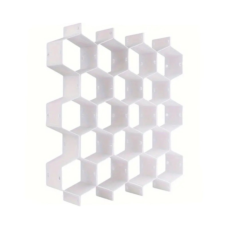 DIVISORI COMPONIBILI ESAGONALI PER CASSETTI 34x6,5 CM - 8 Pz