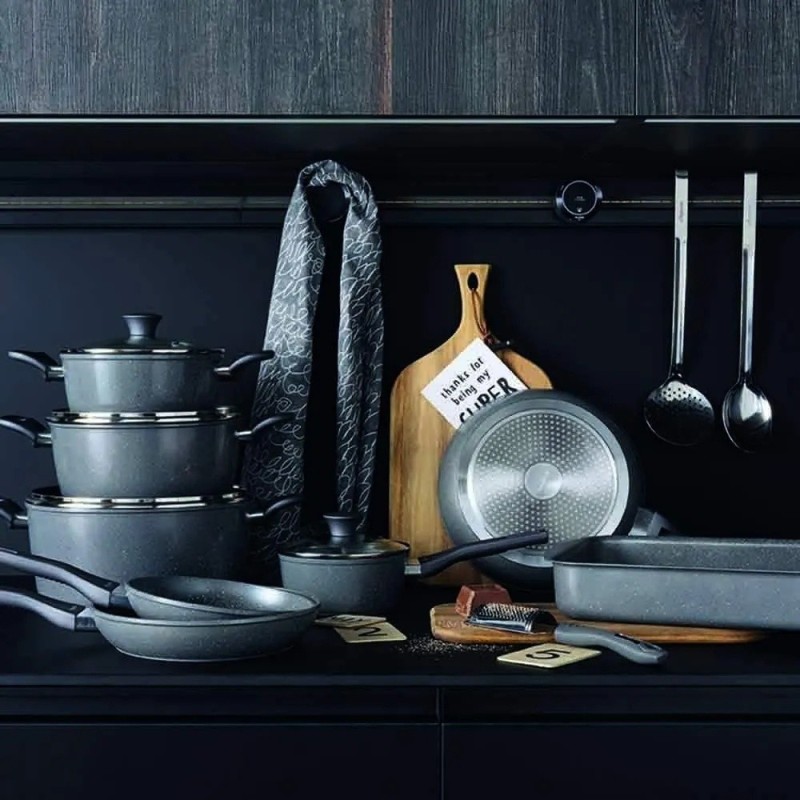 BATTERIA PENTOLE GRANCUCINA PHAETRA STYLE 12 PZ INDUZIONE