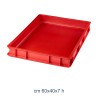 CASSETTA PORTA IMPASTO CHIUSA CM 60x40x7 h ROSSO