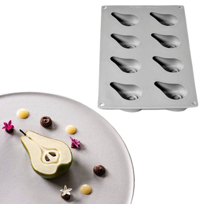 Stampo Silicone 8 Pere 3D Half Pear 50 ml | RagStore