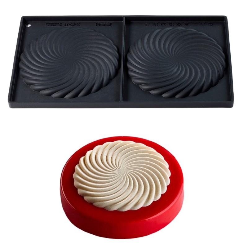 Pavoni - Stampo in silicone per dolci a forma di twist con diametro da 17,5 cm