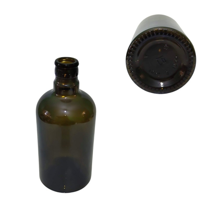 BOTTIGLIA VETRO BARRIQUE ANTI FRODE 500 ml VERDE