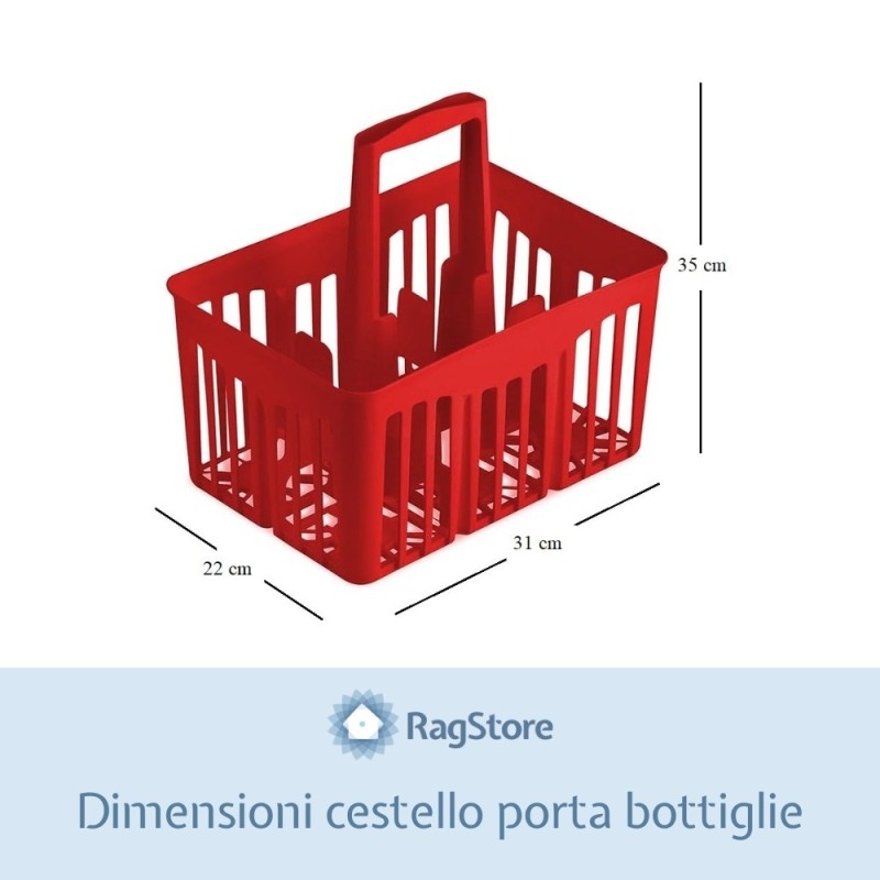 Dimensioni cestello porta bottiglie per acqua