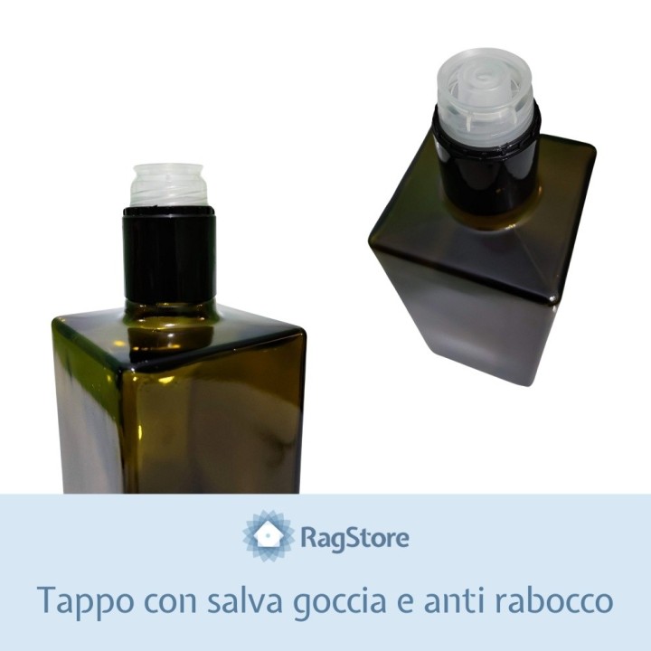 Tappo Guala anti frode con salva goccia per versare con facilità l'olio