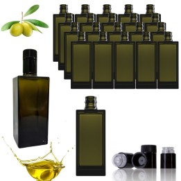 kit 20 bottiglie in vetro Giulia per olio da 500 ml