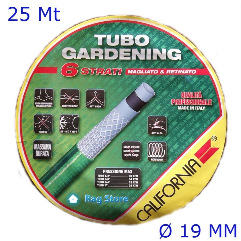 TUBO ANTIGELO GARDENING 6 STRATI 19 MM - 25 MT