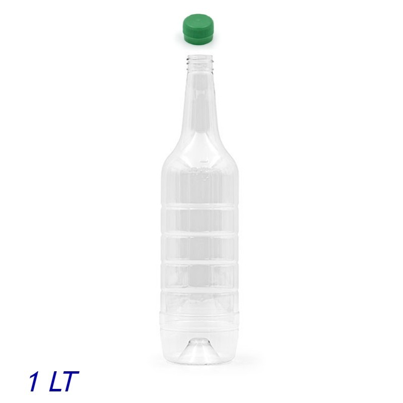 Bottiglia in plastica pet trasparente da 1 lt