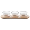 Vidivi Set antipastiera in vetro con vassoio in legno Fenice 8001691959945