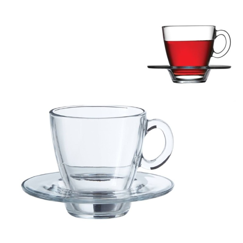 Tazze da the e cappuccino in vetro modello Aqua Pasabahce 8693357174924