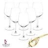 Vidivi set 6 calici in vetro per vino bianco e prosecco modello Rialto