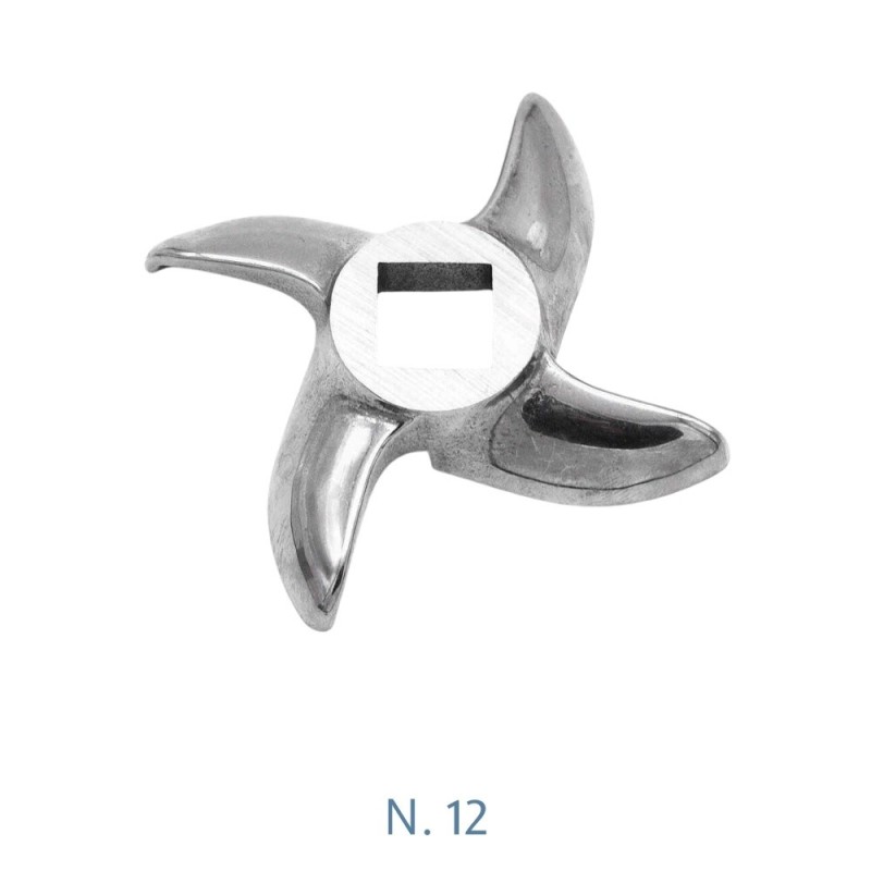 Coltello in acciaio inox autoaffilante per tritacarne manuale elettrico 12