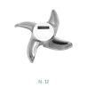Coltello in acciaio inox autoaffilante per tritacarne manuale elettrico 12