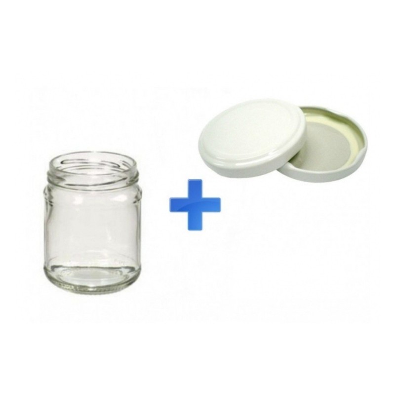 Set 24 barattoli vetro per marmellata e sottolio da 212 ml completi di tappi