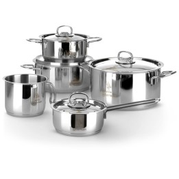Batteria di Pentole Inox Divina 10 Pezzi per Induzione - RagStore