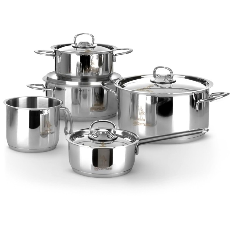 Batteria di Pentole Inox Divina 10 Pezzi per Induzione - RagStore