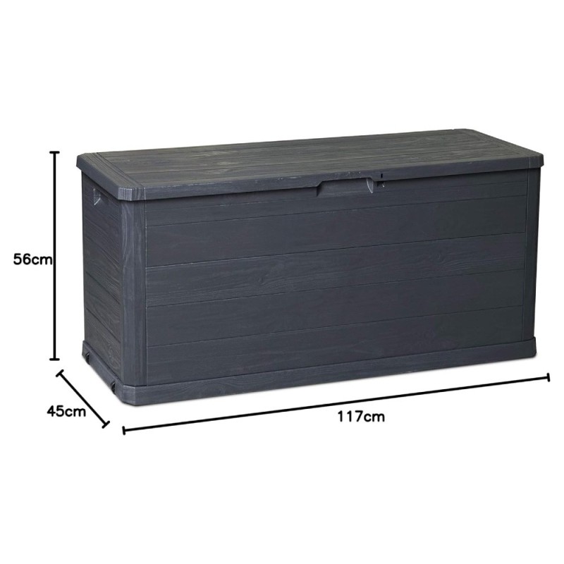 BAULE PORTA ATTREZZI IN RESINA WOODY ANTRACITE
