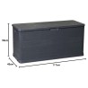 BAULE PORTA ATTREZZI IN RESINA WOODY ANTRACITE