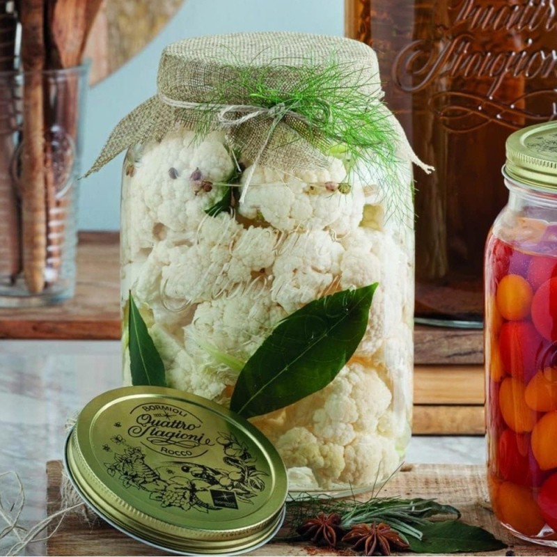Barattolo 4 Stagioni 3 litri con tappo a vite per alimenti e conserve