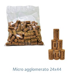 Tappi in sughero micro agglomerati per vino. Dimensioni 24x44 mm - 100 pz