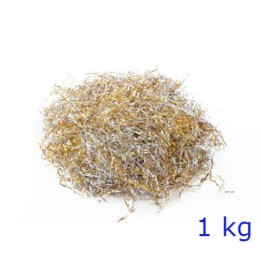 PAGLIA SINTETICA ORO ARGENTO PER CONFEZIONAMENTO CESTI 1 KG