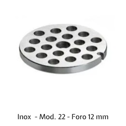 TRAFILA INOX MOD.22 A 16 FORI 12 mm