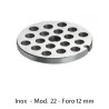 TRAFILA INOX MOD.22 A 16 FORI 12 mm