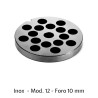TRAFILA INOX MOD.12 A 16 FORI 10 mm