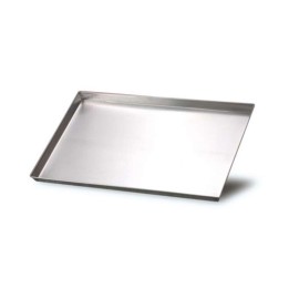 TEGLIA PIZZA ALLUMINATA RETTANGOLARE CM 65x45 H 2 BORDI DRITTI